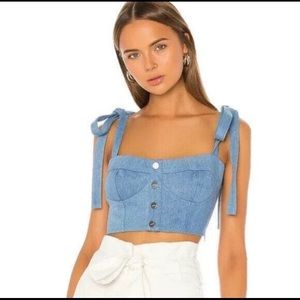 Capulet Bustier Crop Top with Ties XS